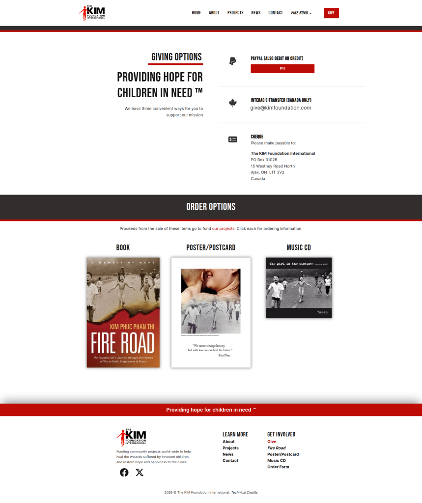 Kimfoundation.com 2025, nathanparkinson.com design 6 give