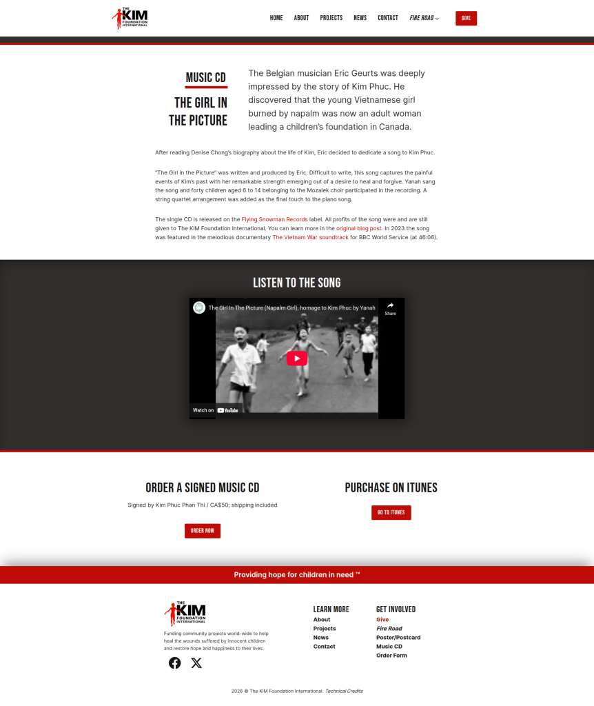 Kimfoundation.com 2025, nathanparkinson.com design 7 music cd