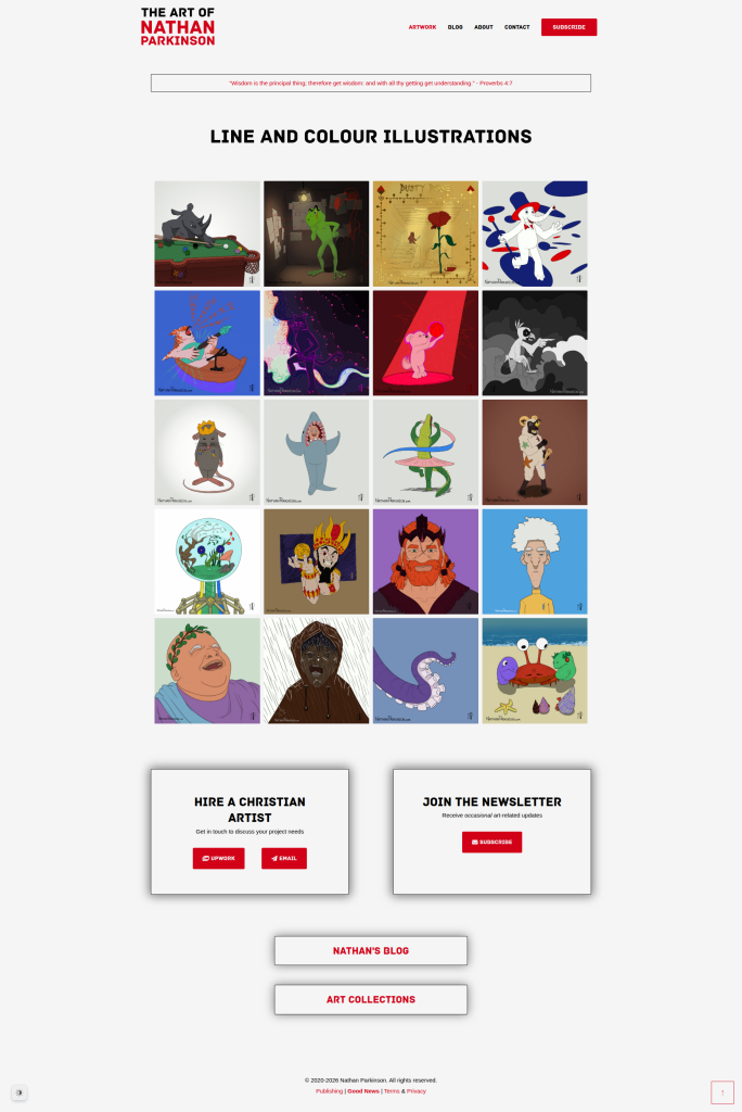 Nathanparkinson.com, design 1 home