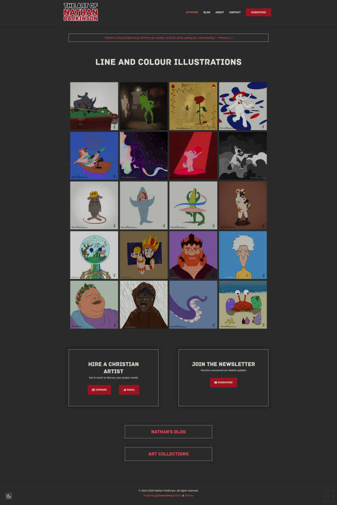 Nathanparkinson.com, design 2 home dark