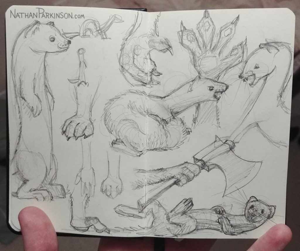 Weasel sketches 0313 1 nathanparkinson.com