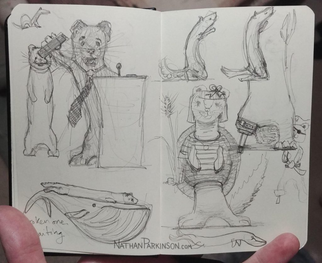 Weasel sketches 0313 3 nathanparkinson.com
