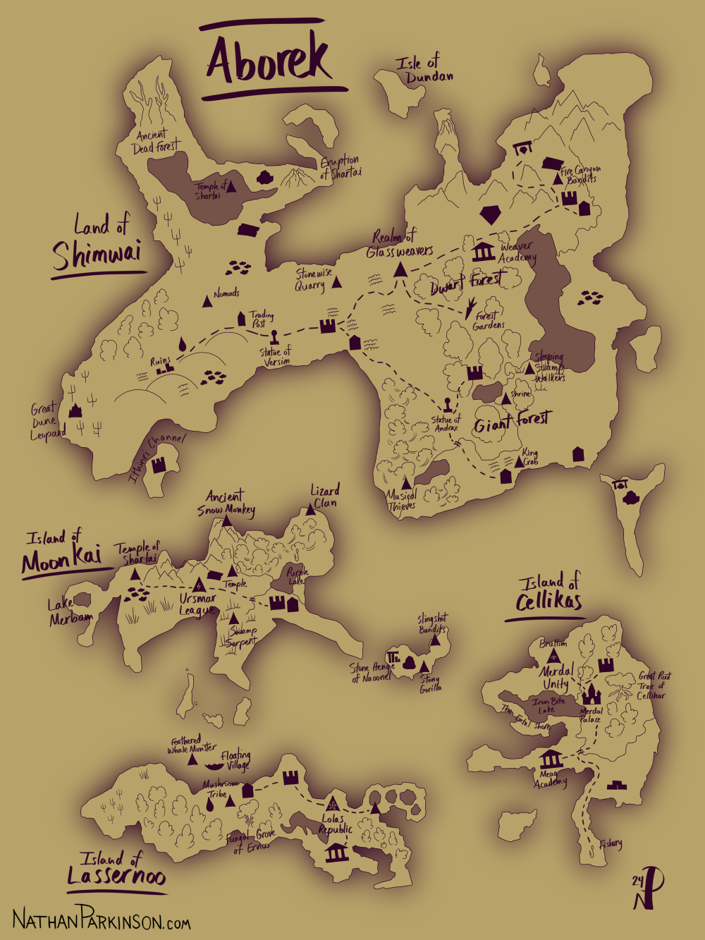BREX, Map of Aborek, Digital 2024 08Aug 26 nathanparkinson.com